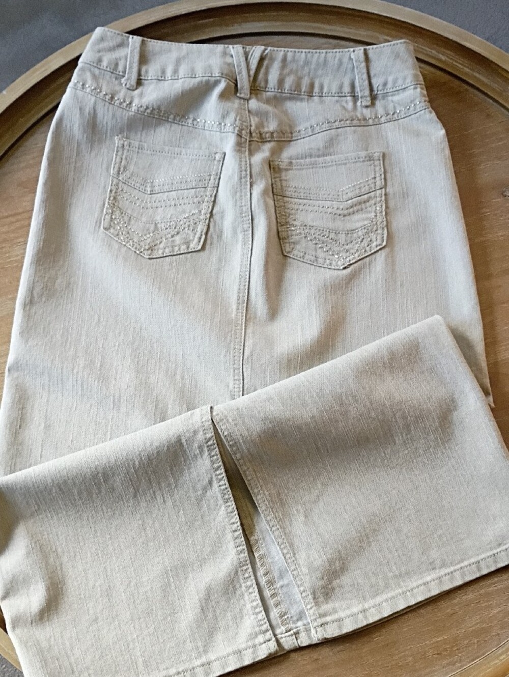 Christopher & Banks Light Cream Skirt - Picture 3 of 6